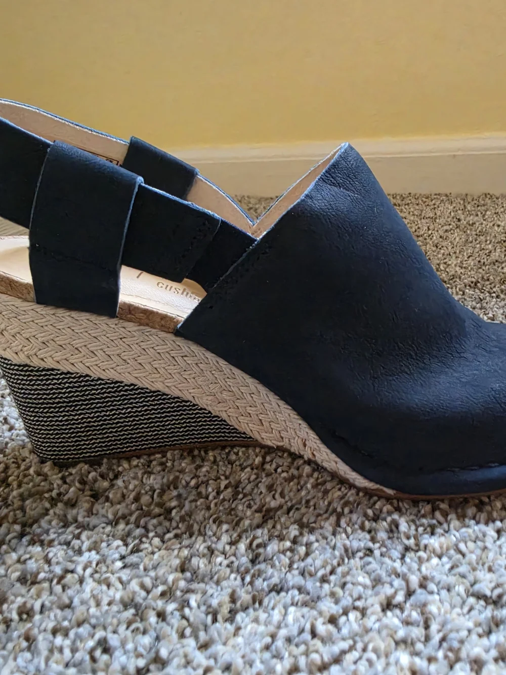 Clarks Navy Blue Wedge Slingback Espadrille